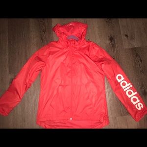 Adidas red windbreakers